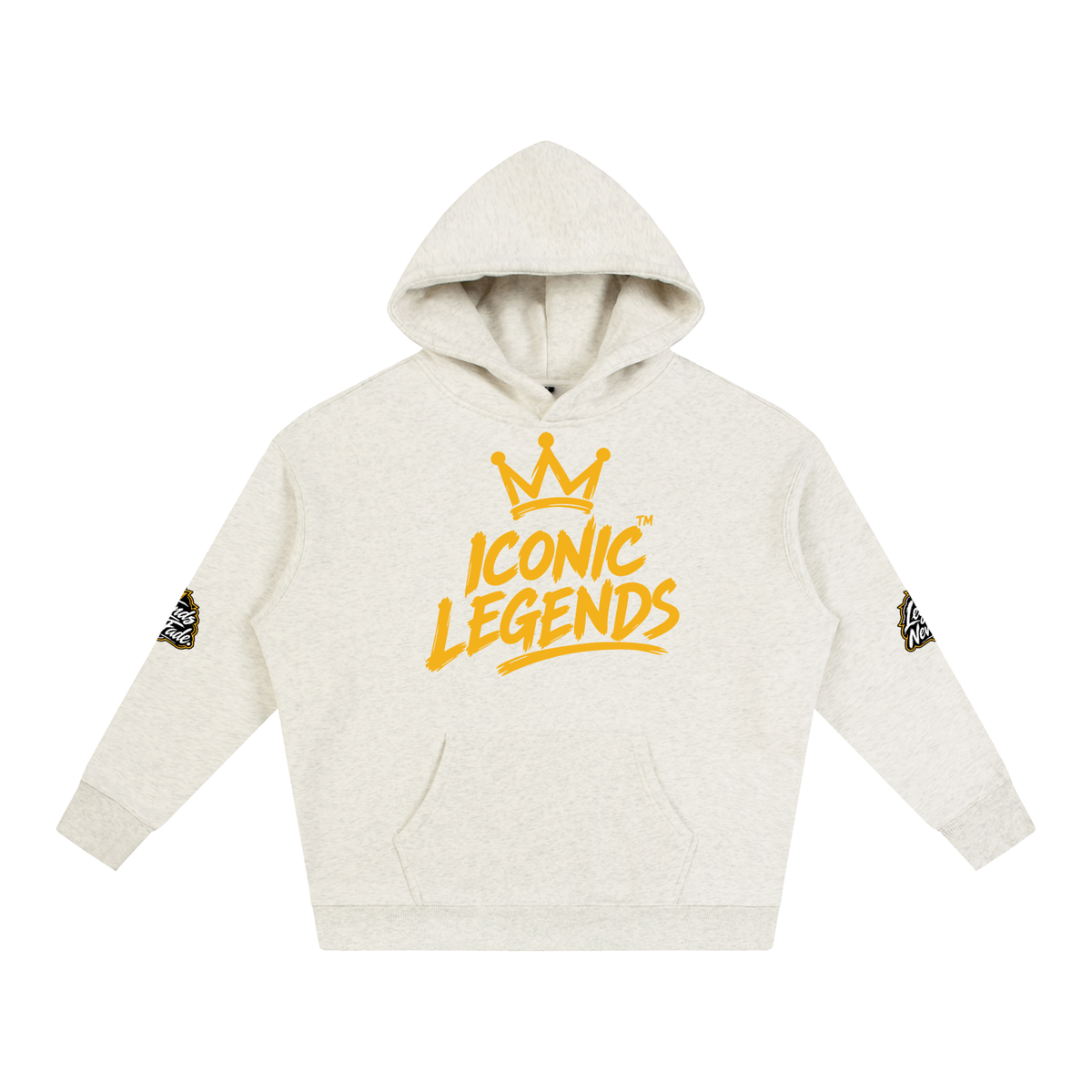 Iconic Legend - Oversize Fleeced Gold Crown Hoodie
