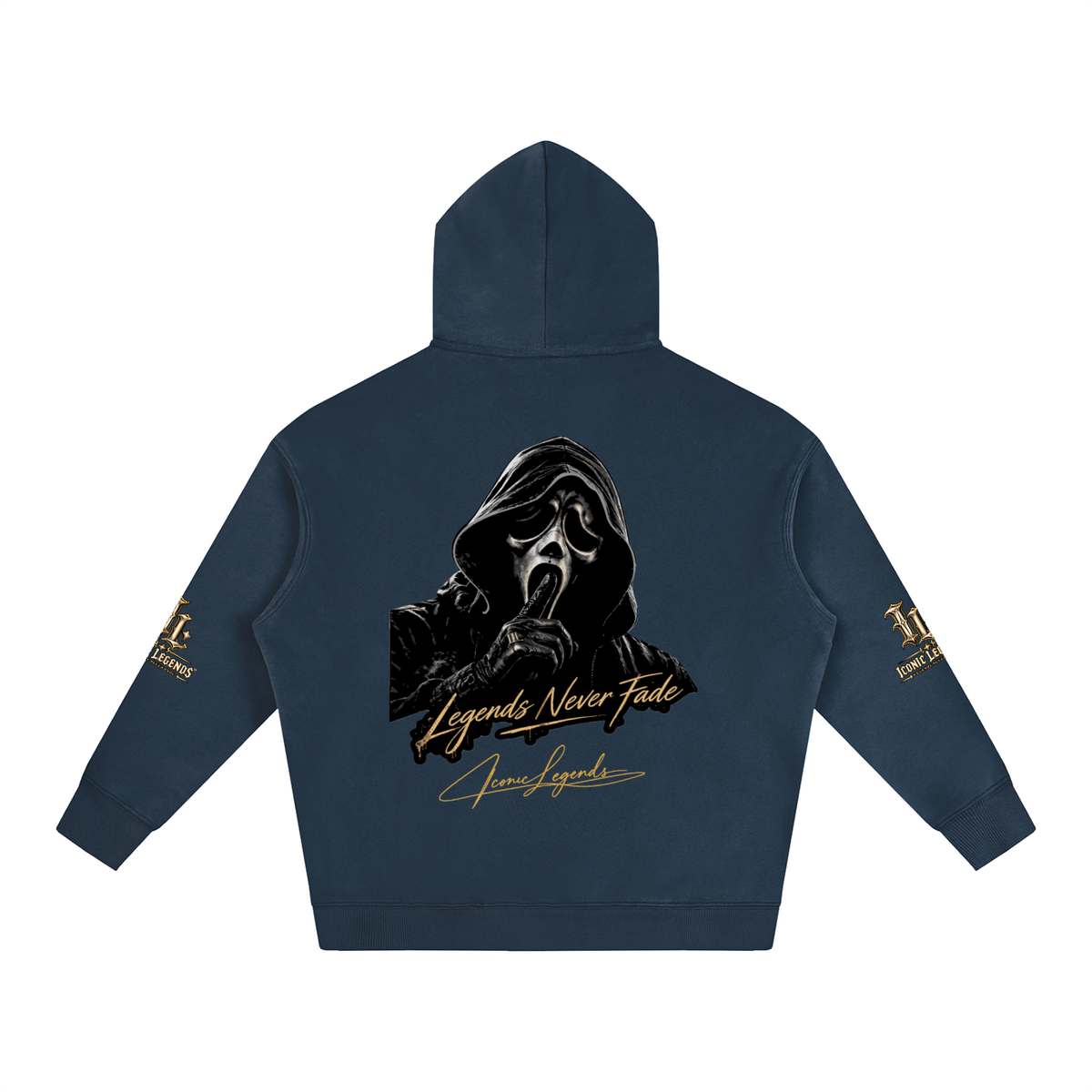 Iconic Legends - Oversized Ghostface Signature Fleeced Hoodie