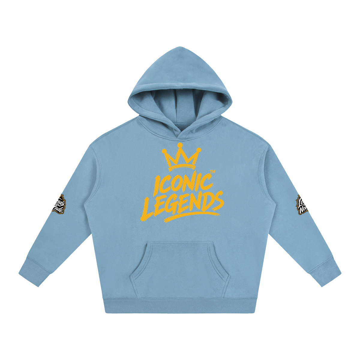 Iconic Legend - Oversize Fleeced Gold Crown Hoodie