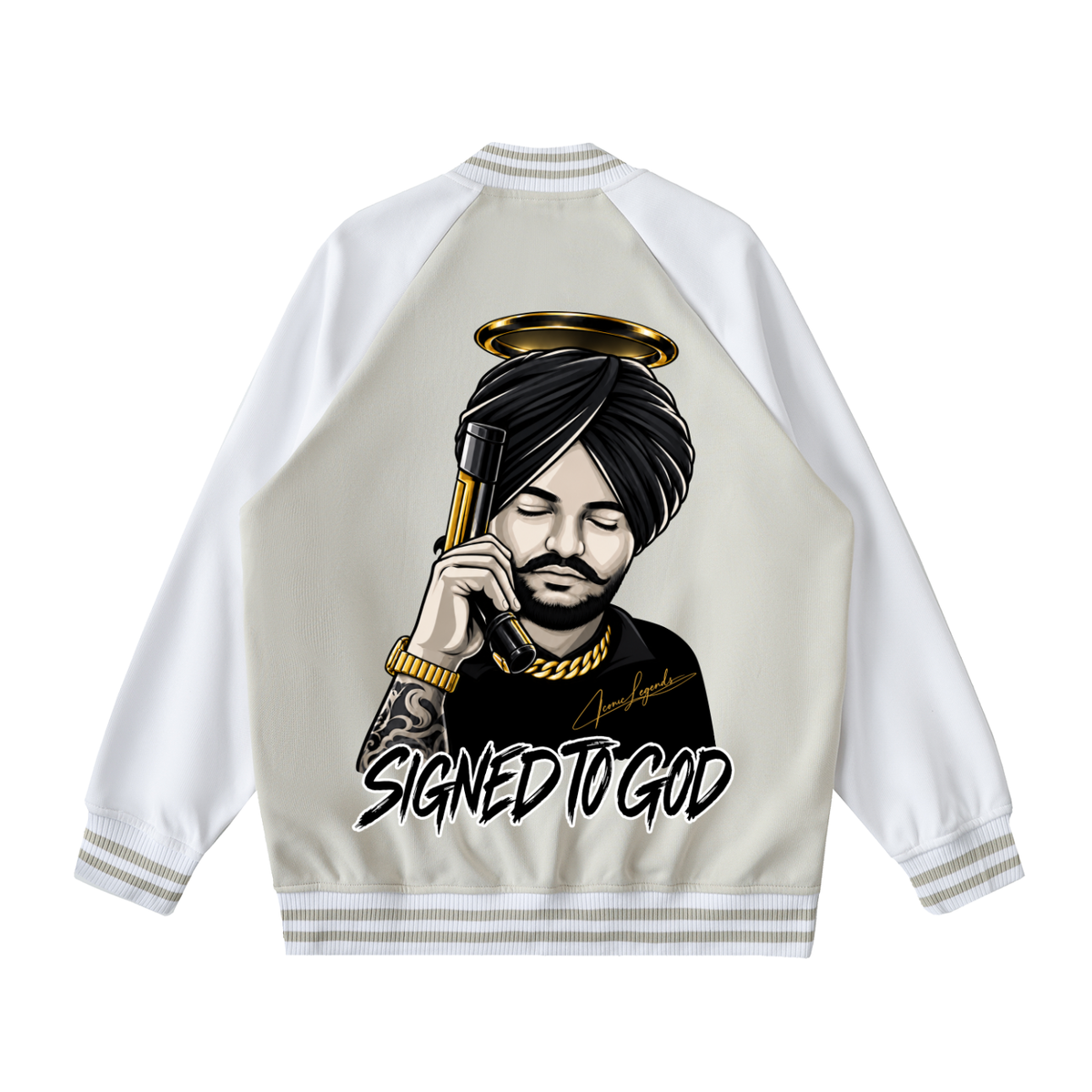 Iconic Legends - Signed To God Two Tone Raglan Sleeve Varsity Jacket
