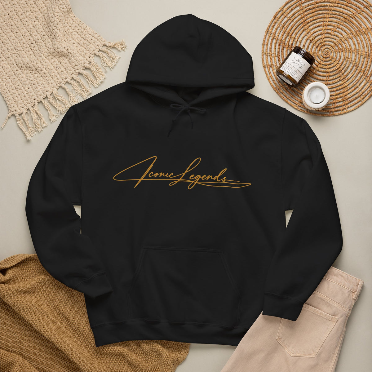 Iconic Legends Always Legends Inspirational Script Hoodie