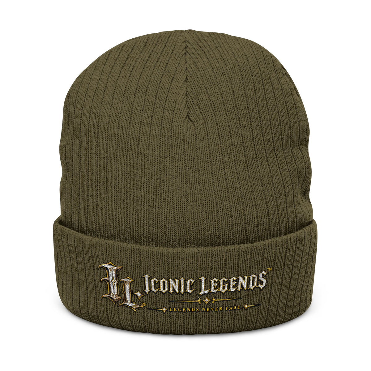 Iconic Legends - Embroidered Ribbed Knit Beanie