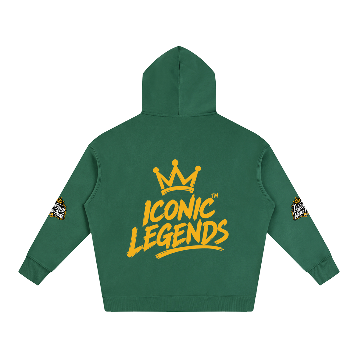 Iconic Legend - Oversize Fleeced Gold Crown Hoodie