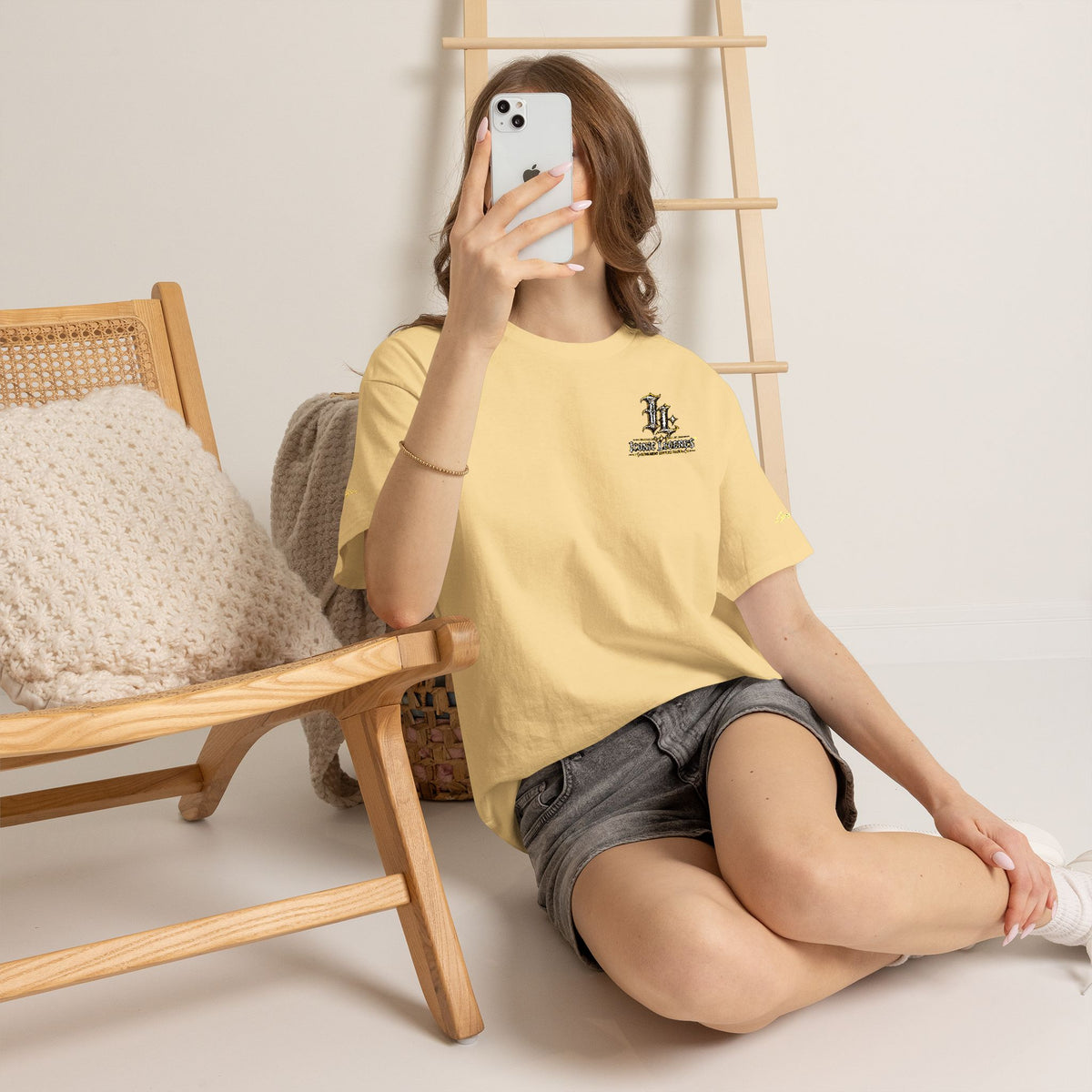 Iconic Legends Gold Signature Tee — Embroidered Premium Cotton T-Shirt
