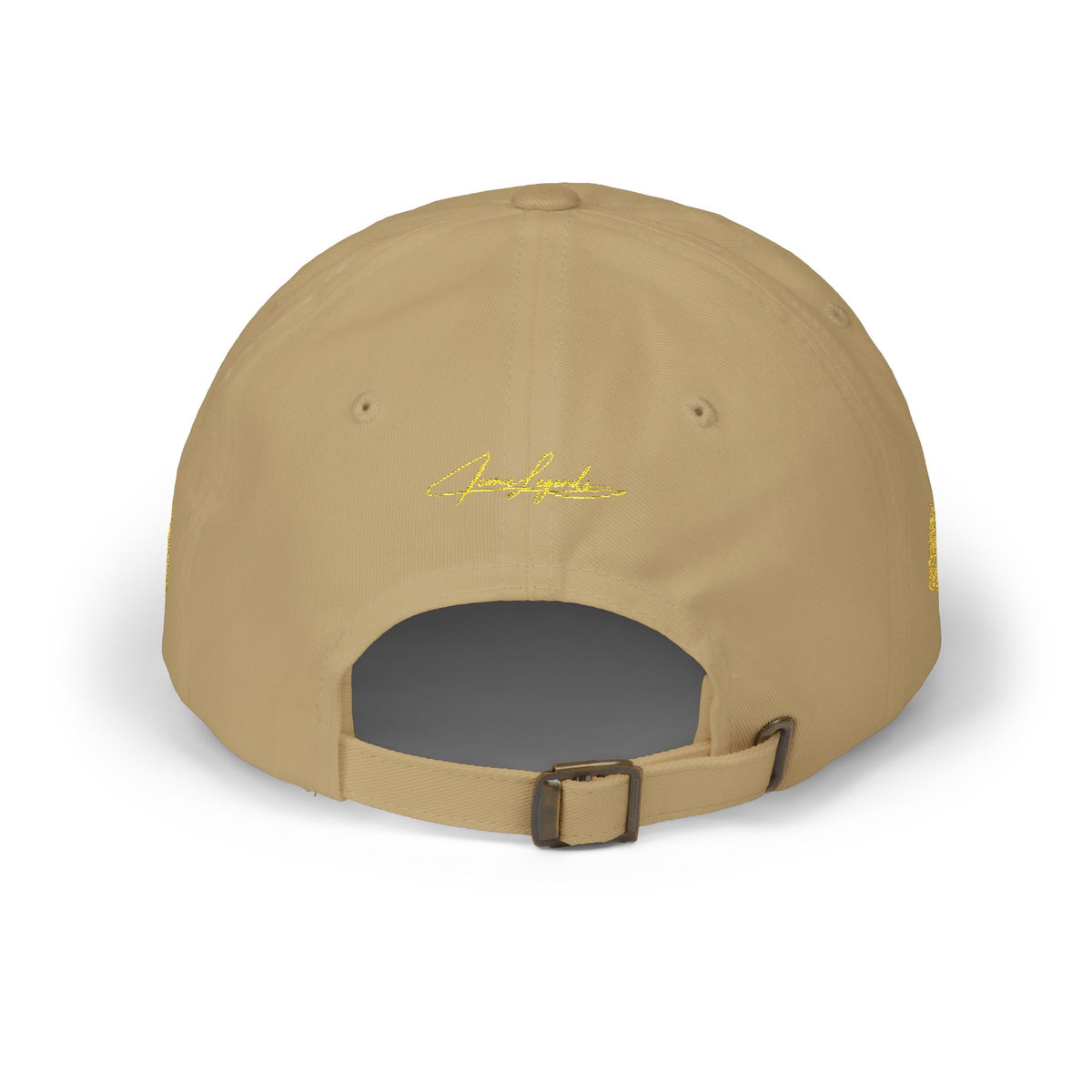 Iconic Legends Gold Script Dad Cap — Embroidered Signature Baseball Hat