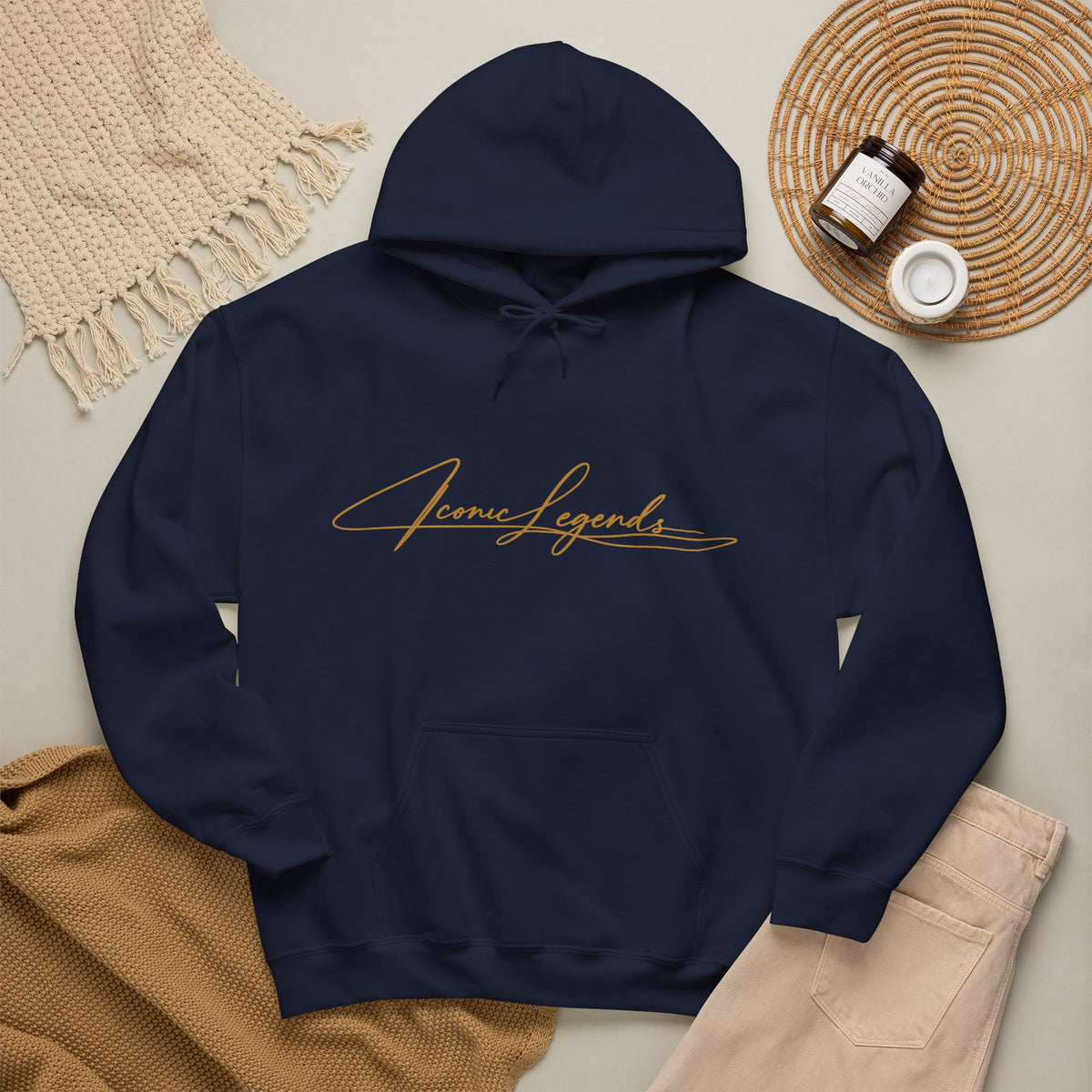 Iconic Legends Always Legends Inspirational Script Hoodie