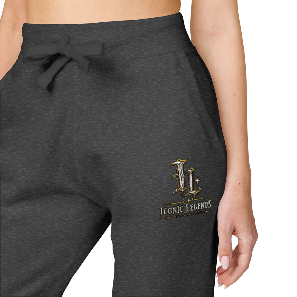 Iconic Legends Embroidered Cozy Sweatpants Vintage Floral Monogram