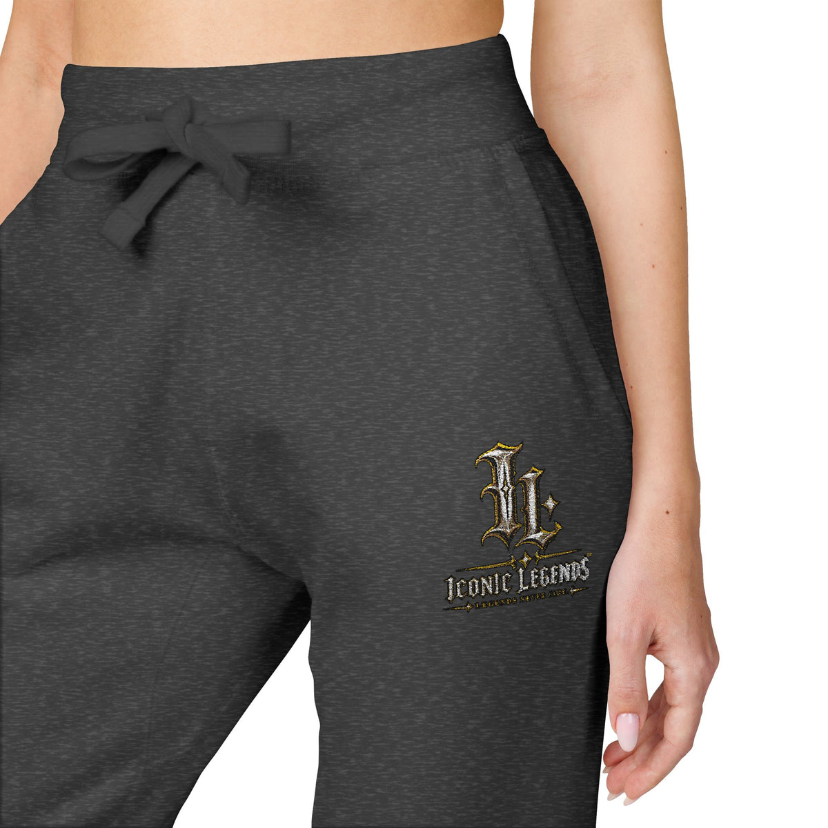 Iconic Legends Embroidered Cozy Sweatpants Vintage Floral Monogram