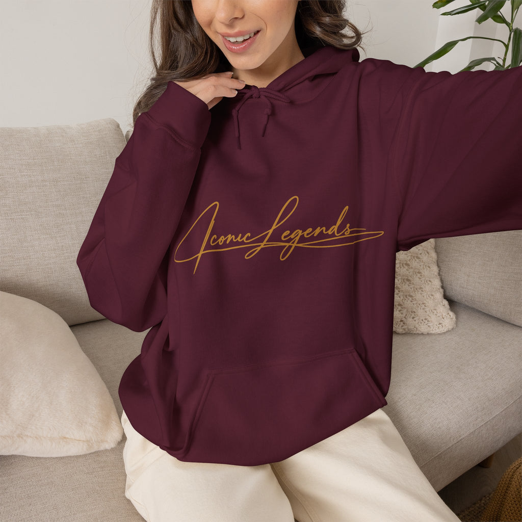 Iconic Legends Always Legends Inspirational Script Hoodie