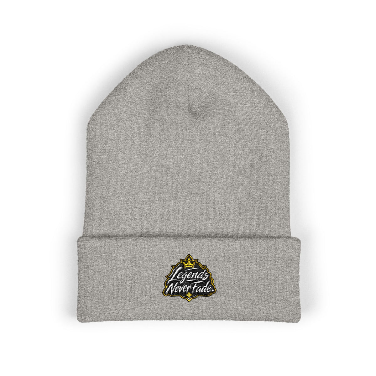 Iconic Legend Embroidered 'Choose Your Vibes' Classic Cuffed Beanie