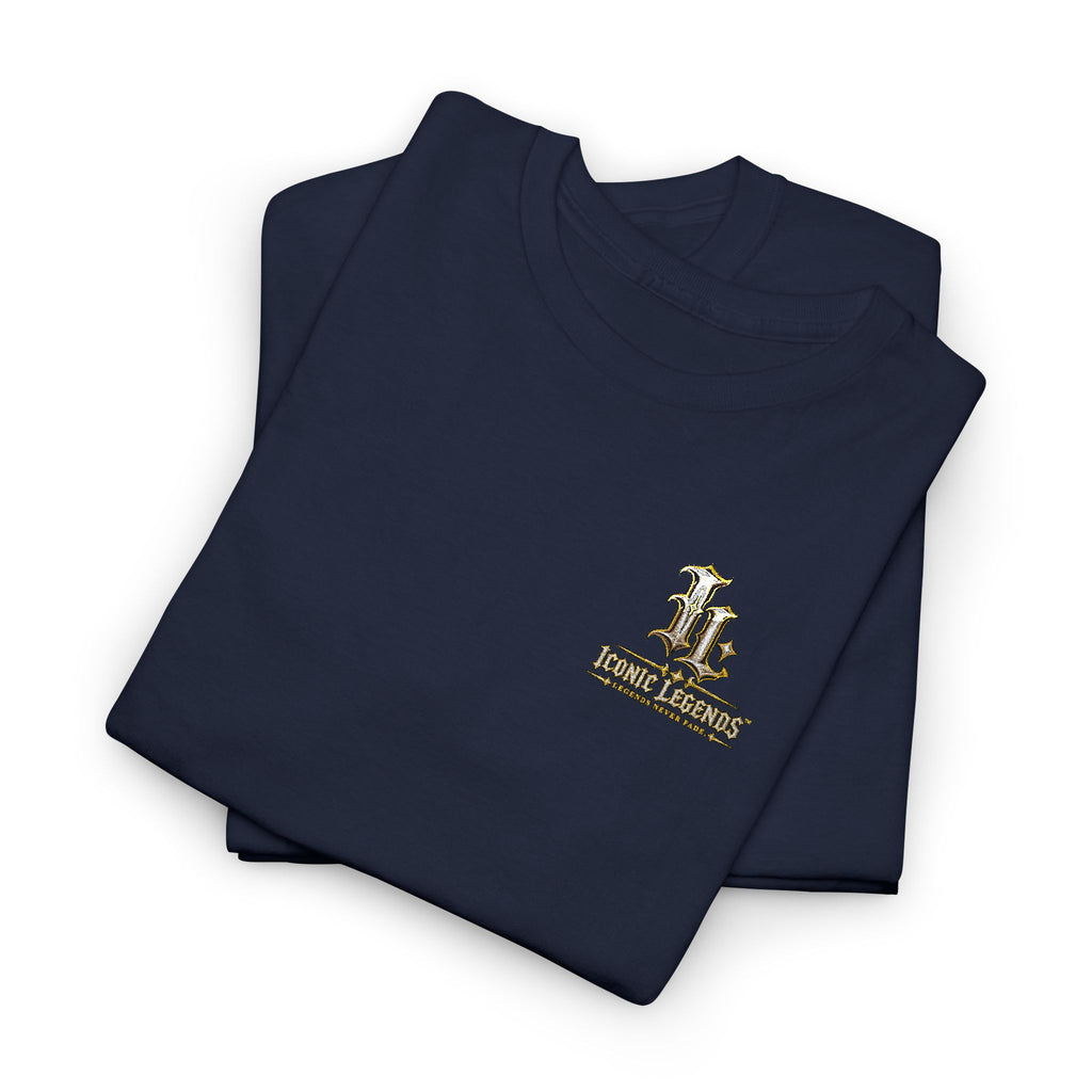 Iconic Legends Gold Signature Tee — Embroidered Premium Cotton T-Shirt