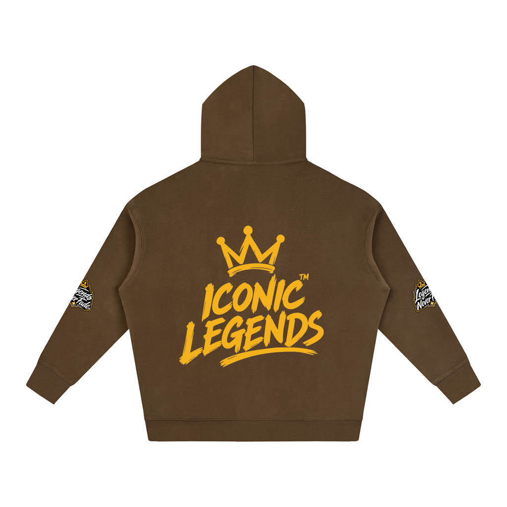 Iconic Legend - Oversize Fleeced Gold Crown Hoodie