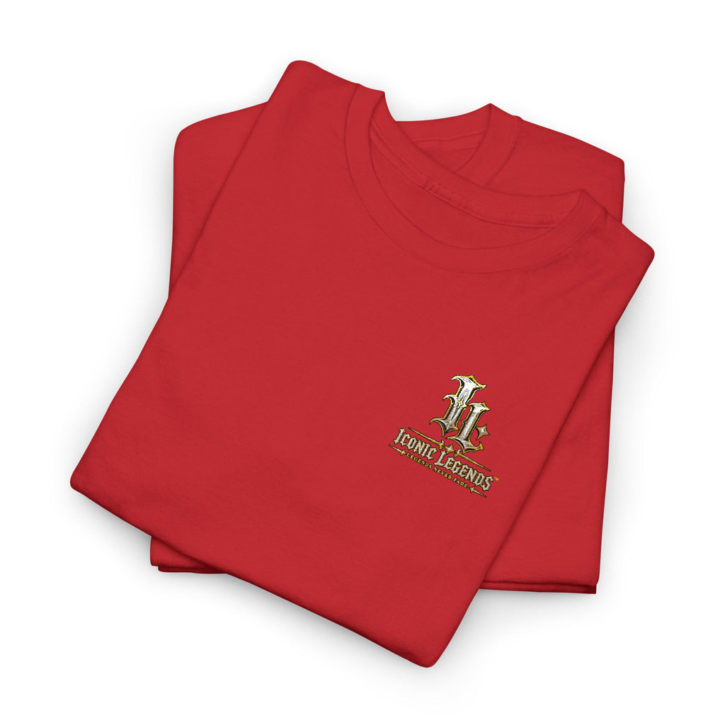 Iconic Legends Gold Signature Tee — Embroidered Premium Cotton T-Shirt
