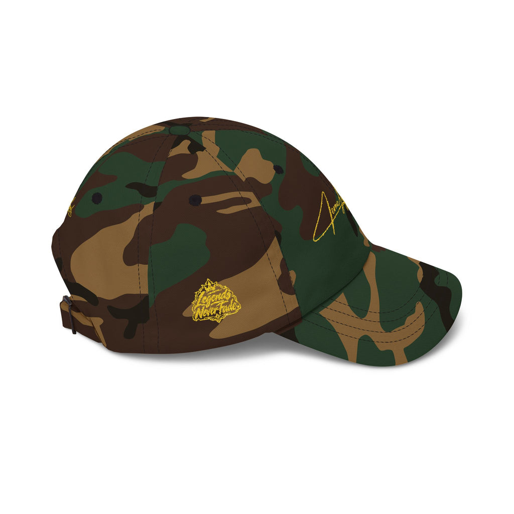 Iconic Legends Gold Script Dad Cap — Embroidered Signature Baseball Hat