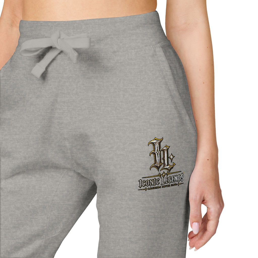 Iconic Legends Embroidered Cozy Sweatpants Vintage Floral Monogram