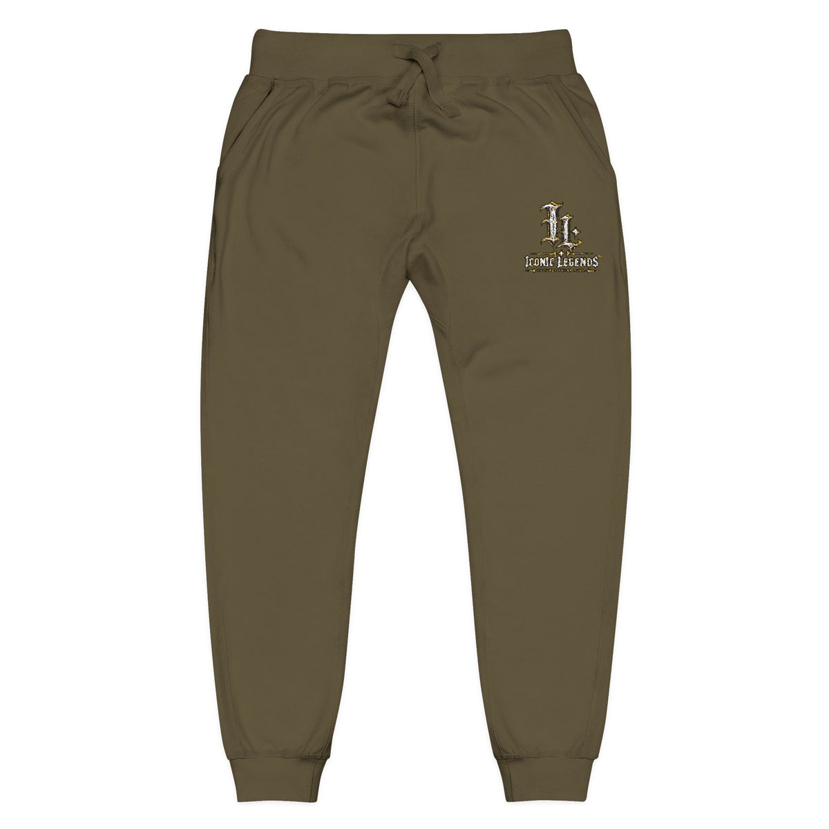 Iconic Legends Embroidered Cozy Sweatpants Vintage Floral Monogram