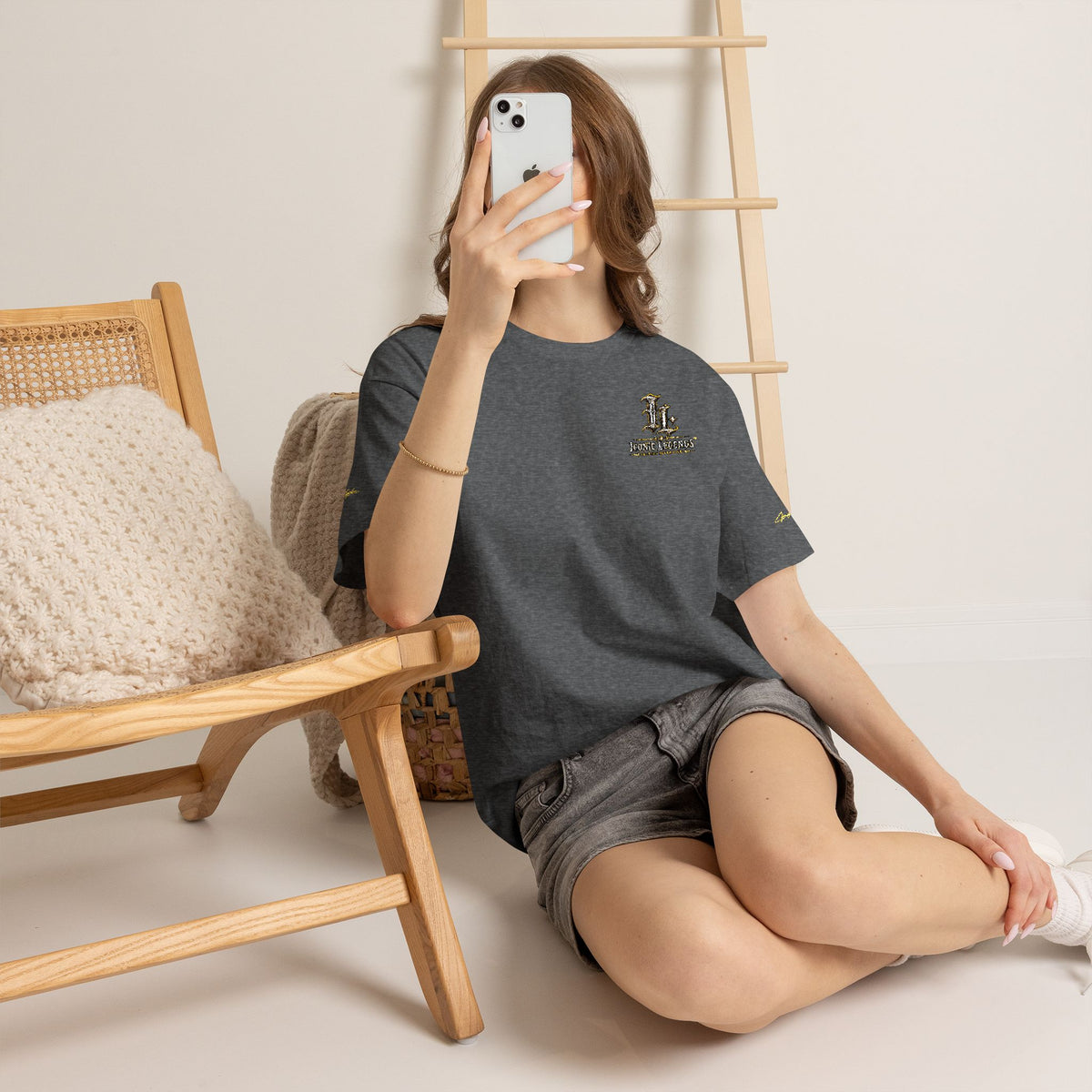 Iconic Legends Gold Signature Tee — Embroidered Premium Cotton T-Shirt