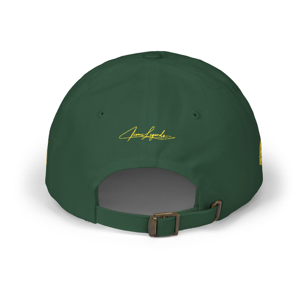 Iconic Legends Gold Script Dad Cap — Embroidered Signature Baseball Hat