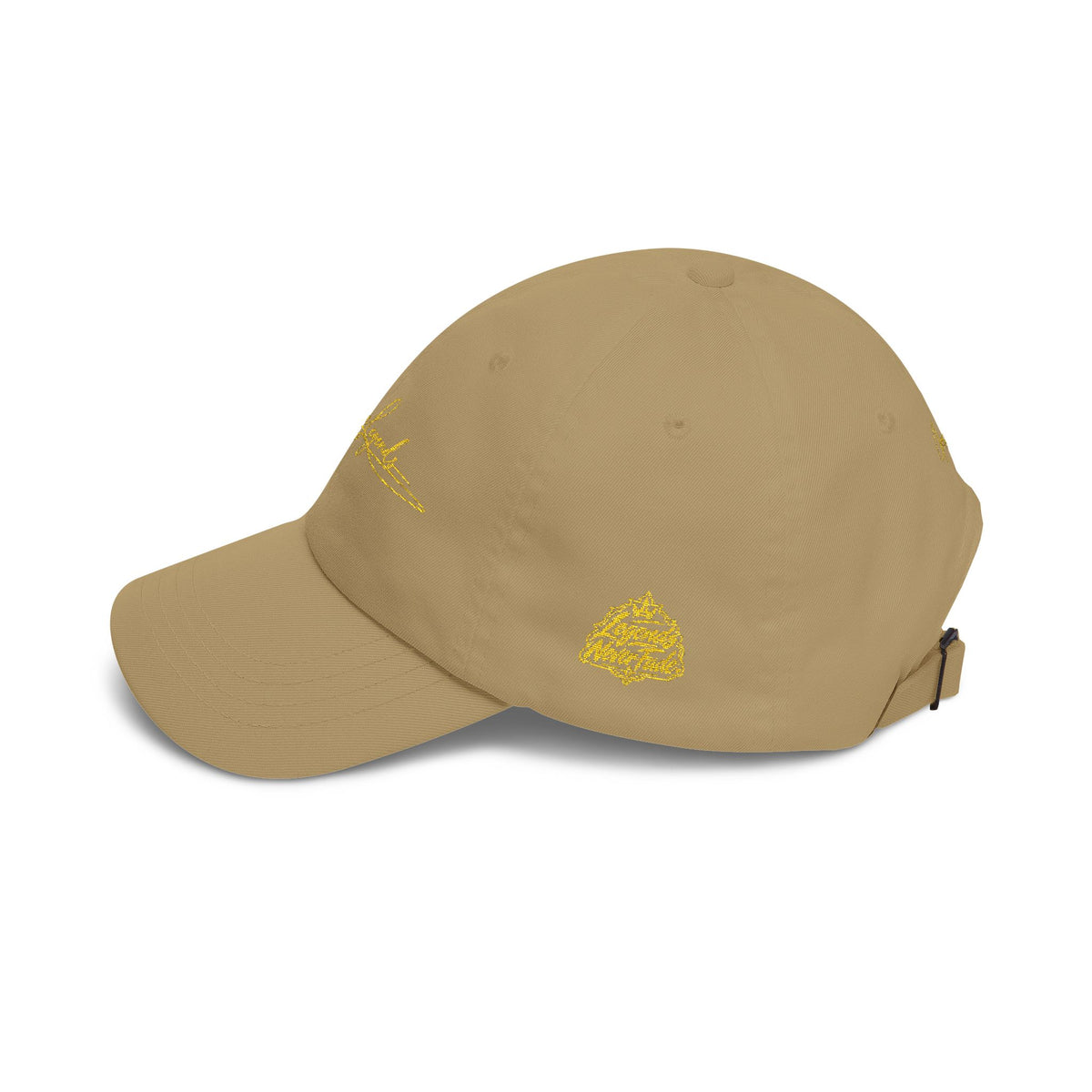 Iconic Legends Gold Script Dad Cap — Embroidered Signature Baseball Hat