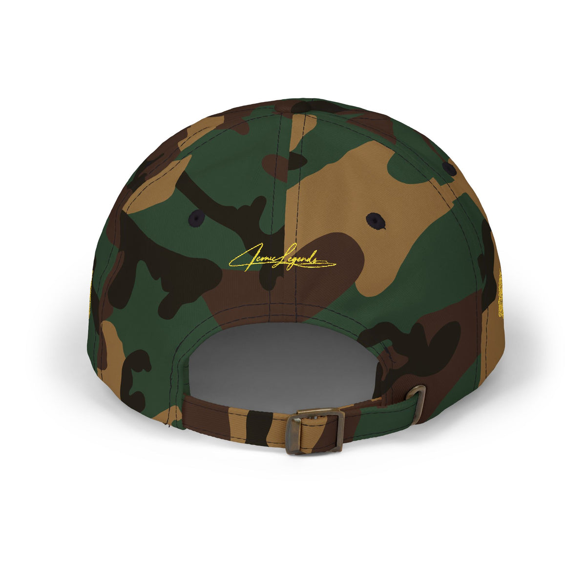 Iconic Legends Gold Script Dad Cap — Embroidered Signature Baseball Hat