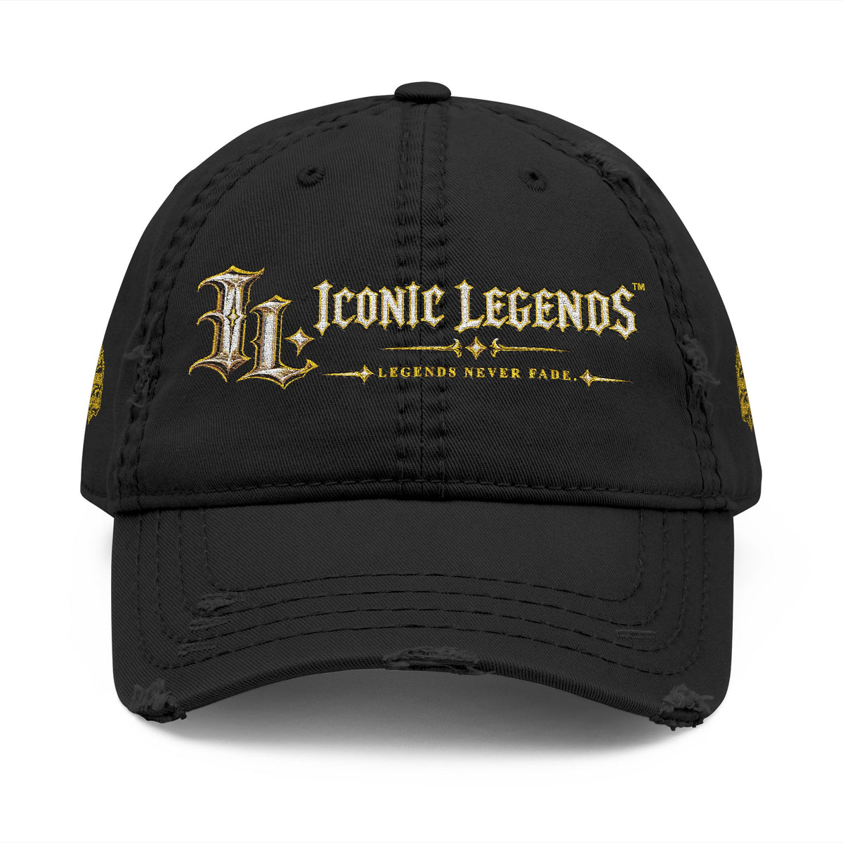 Iconic Legends embroidered distressed dad hat | vintage script logo