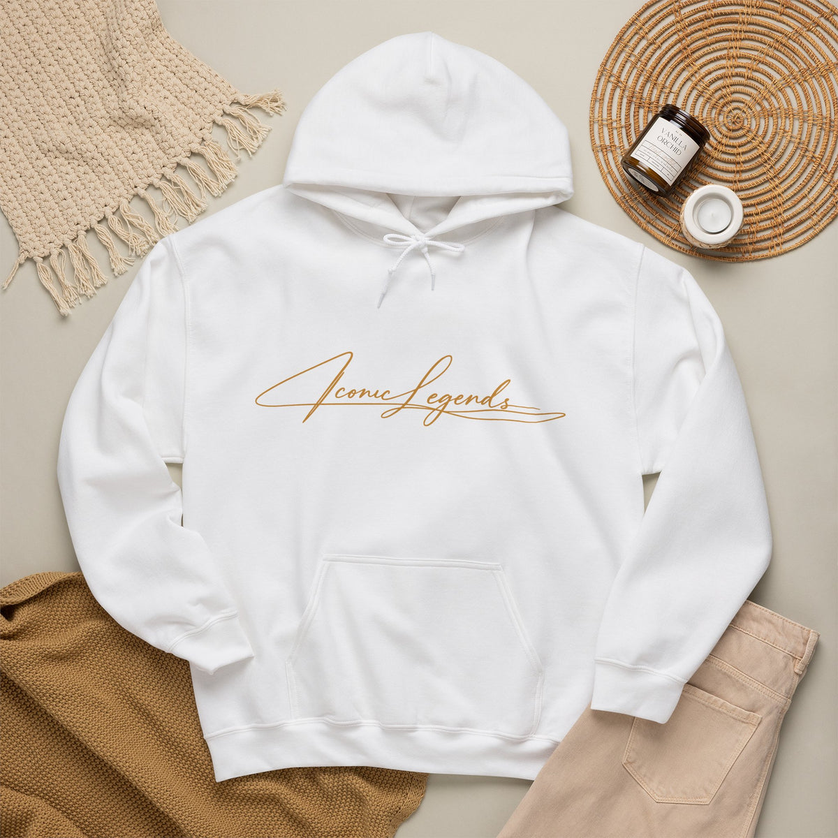 Iconic Legends Always Legends Inspirational Script Hoodie
