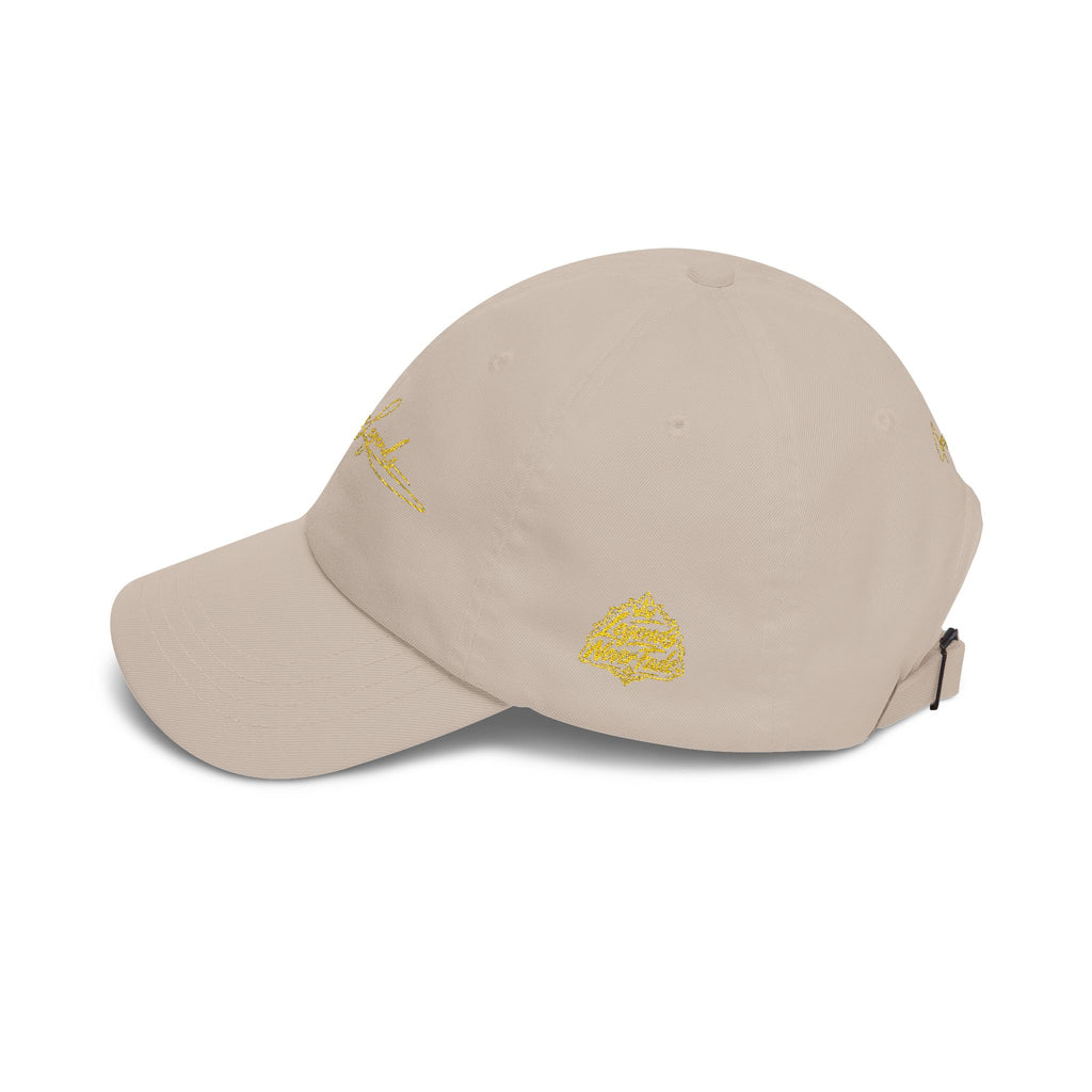 Iconic Legends Gold Script Dad Cap — Embroidered Signature Baseball Hat