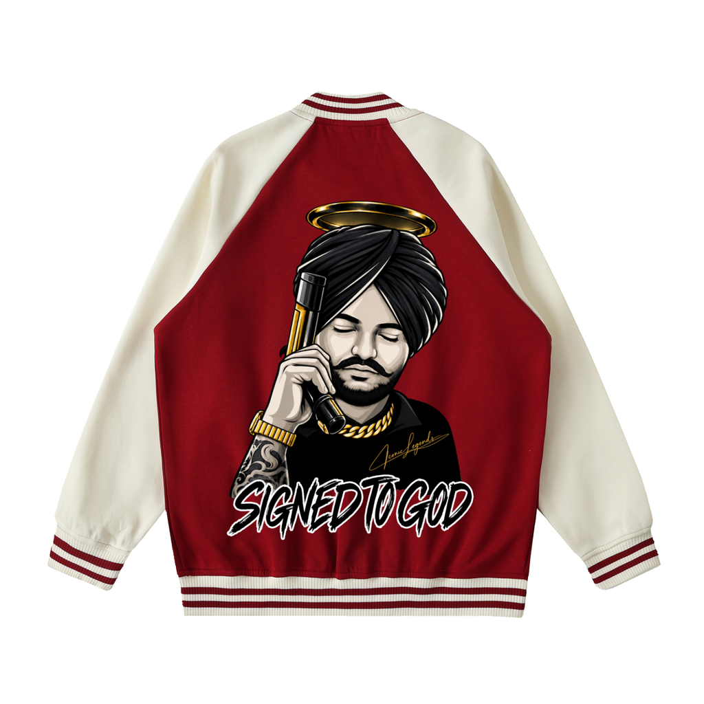 Iconic Legends - Signed To God Two Tone Raglan Sleeve Varsity Jacket