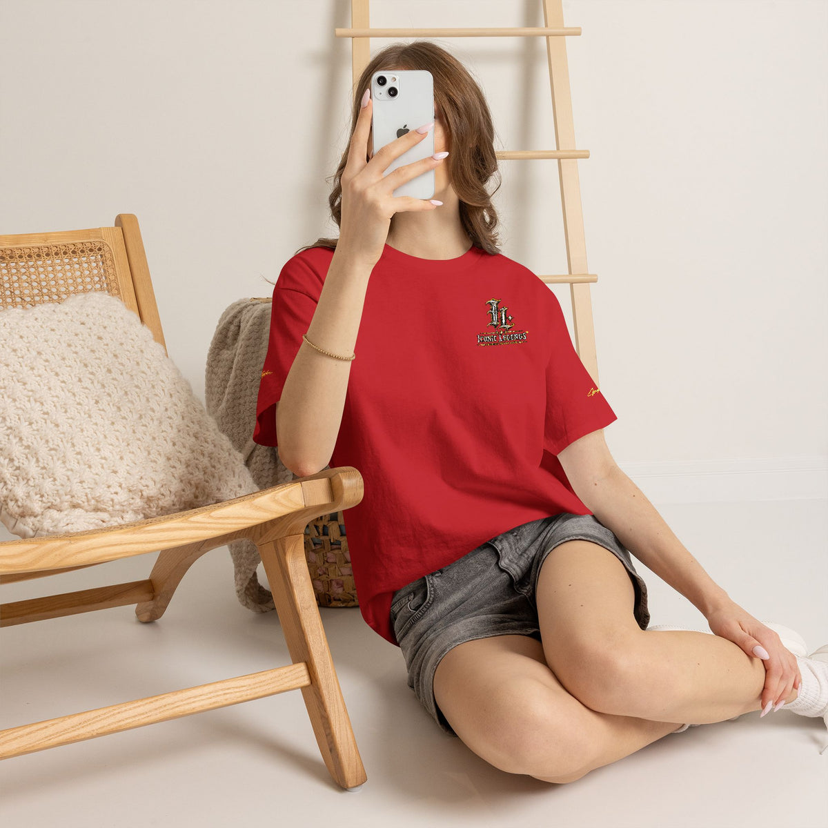 Iconic Legends Gold Signature Tee — Embroidered Premium Cotton T-Shirt