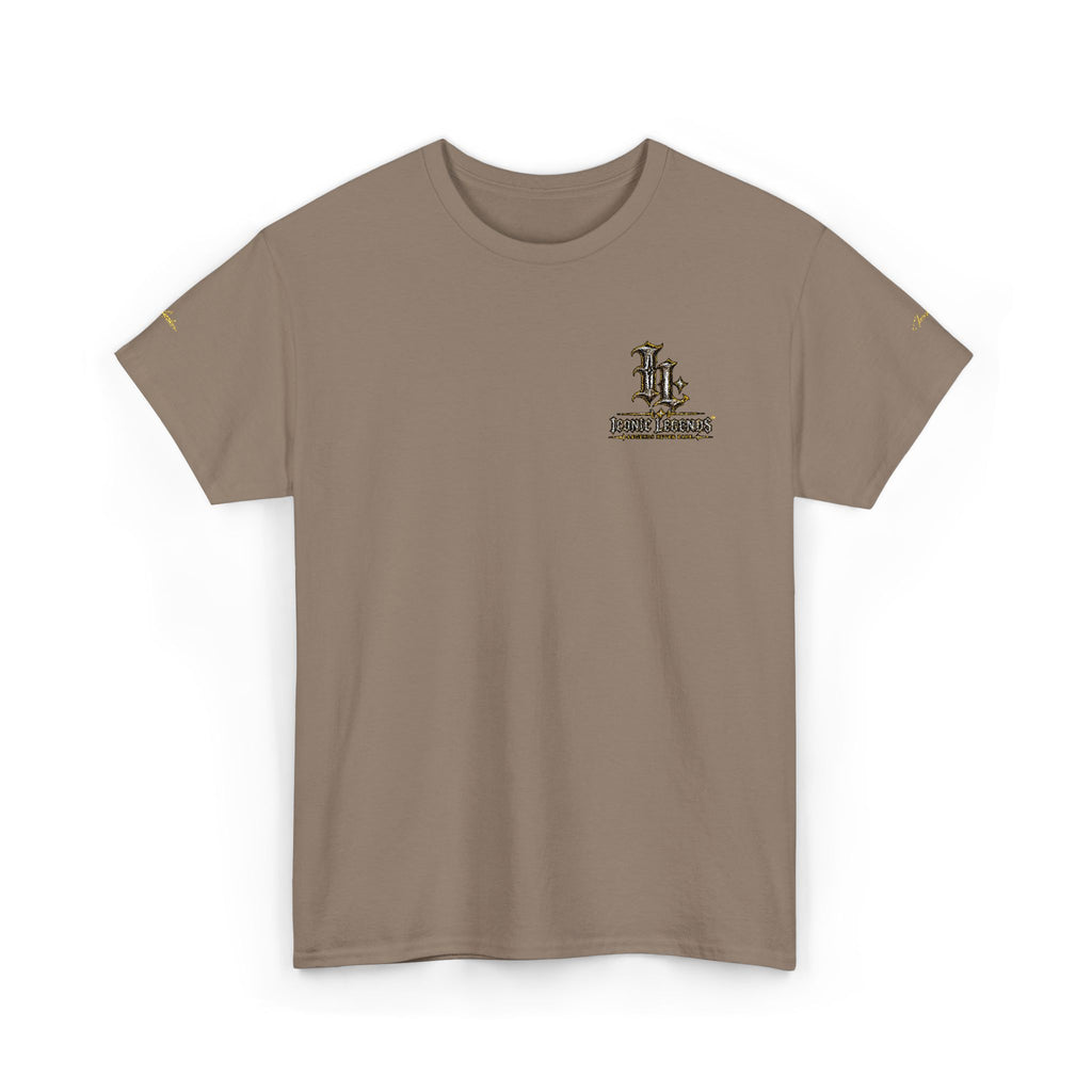 Iconic Legends Gold Signature Tee — Embroidered Premium Cotton T-Shirt