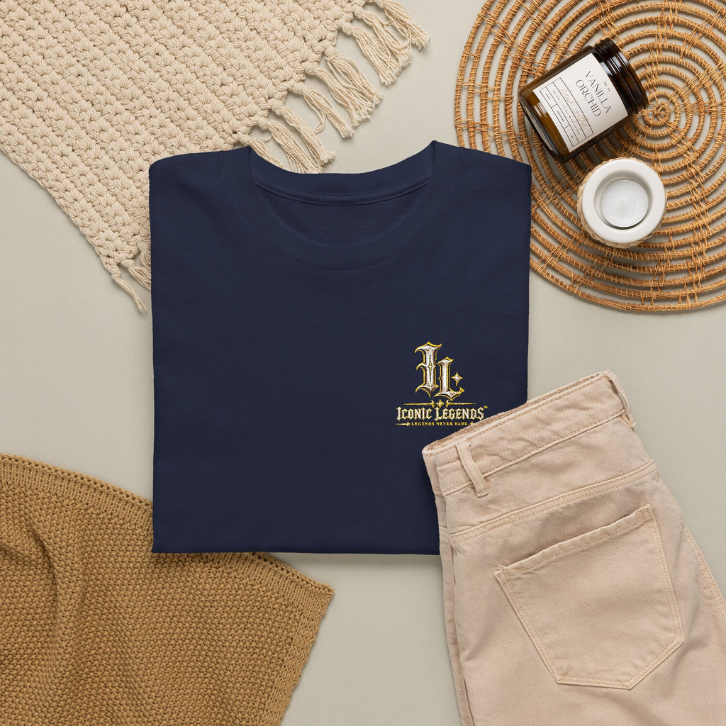Iconic Legends Gold Signature Tee — Embroidered Premium Cotton T-Shirt