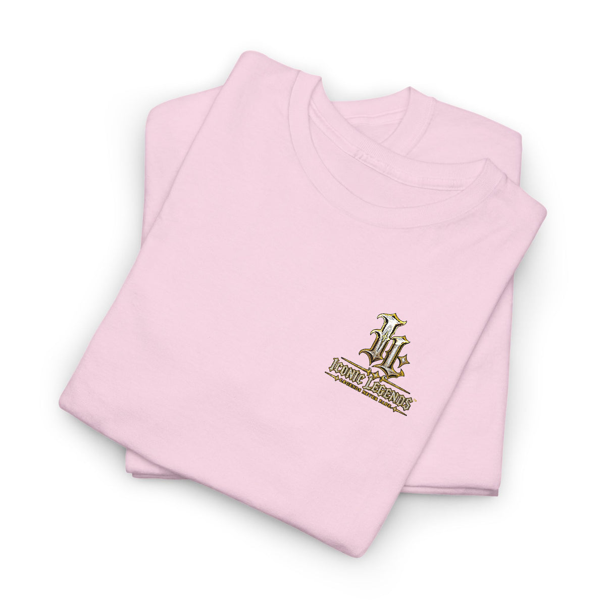Iconic Legends Gold Signature Tee — Embroidered Premium Cotton T-Shirt