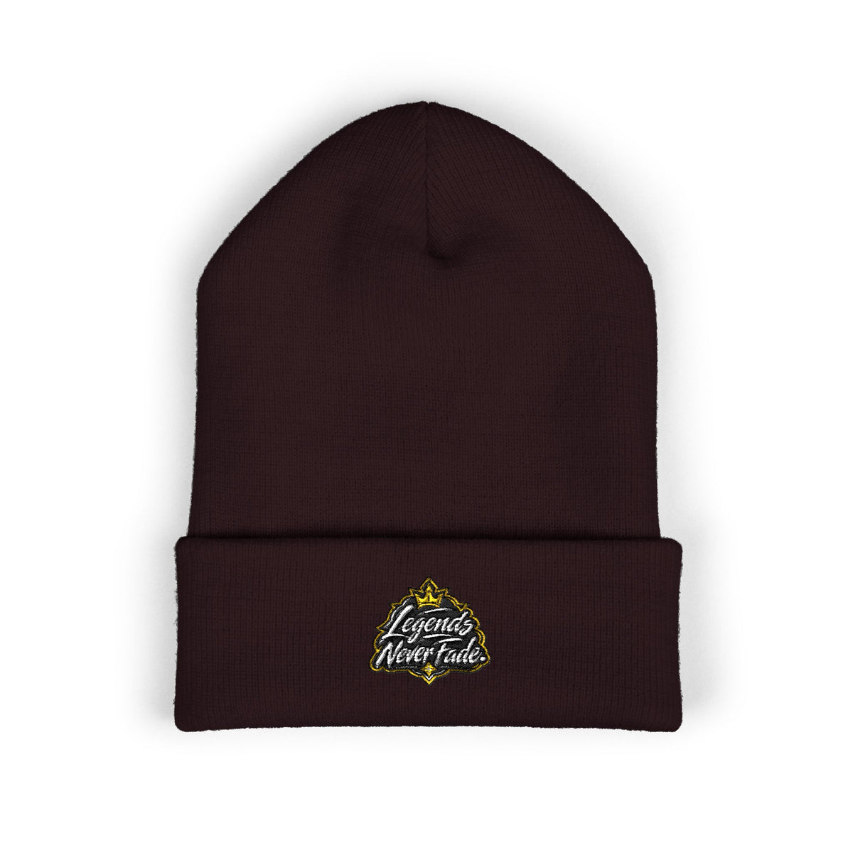 Iconic Legend Embroidered 'Choose Your Vibes' Classic Cuffed Beanie