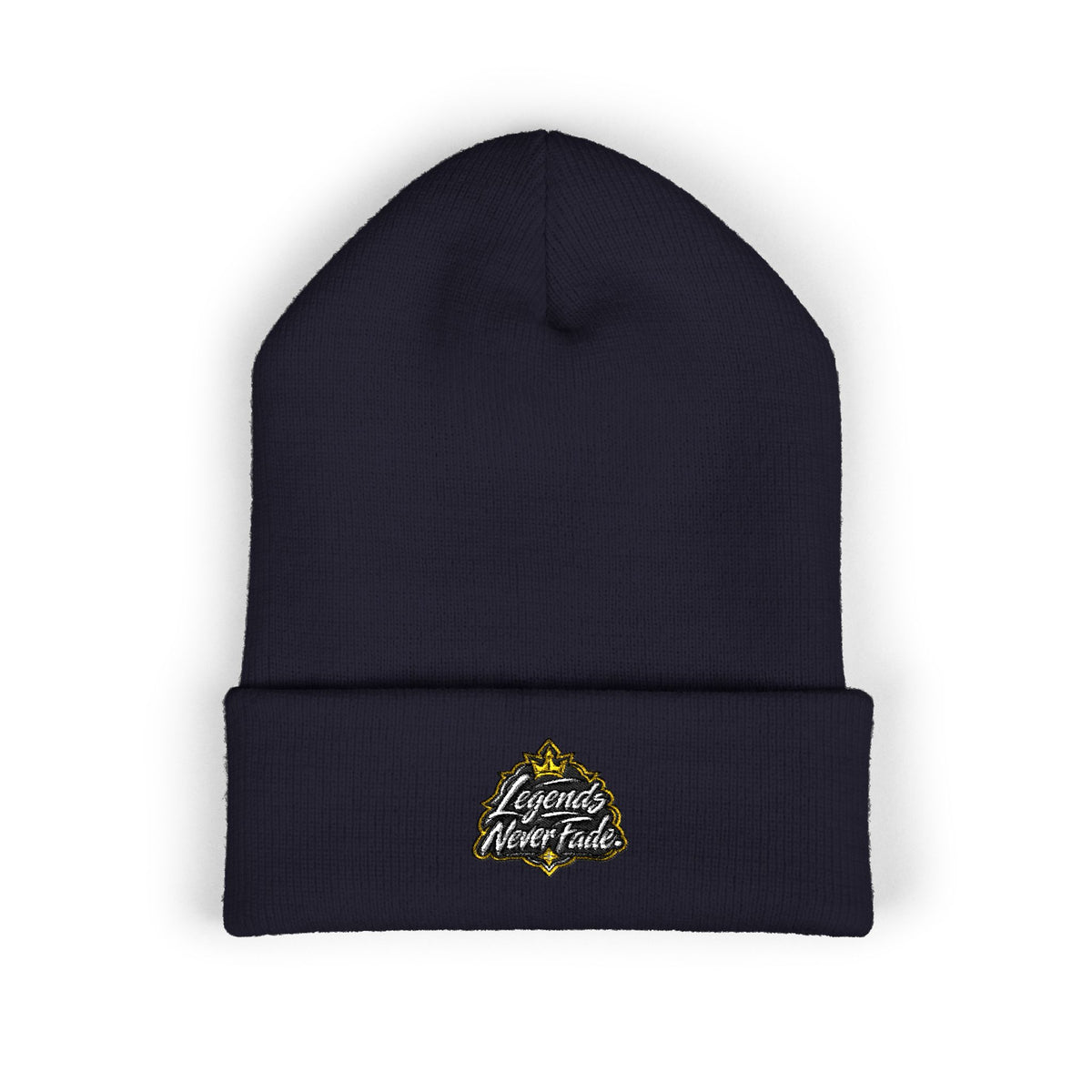 Iconic Legend Embroidered 'Choose Your Vibes' Classic Cuffed Beanie