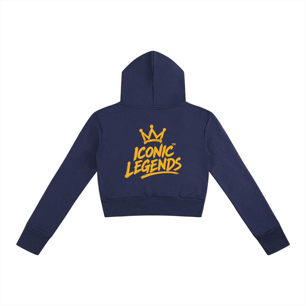 Iconic Legends - Women’s Slim Crop Full Zip Hoodie