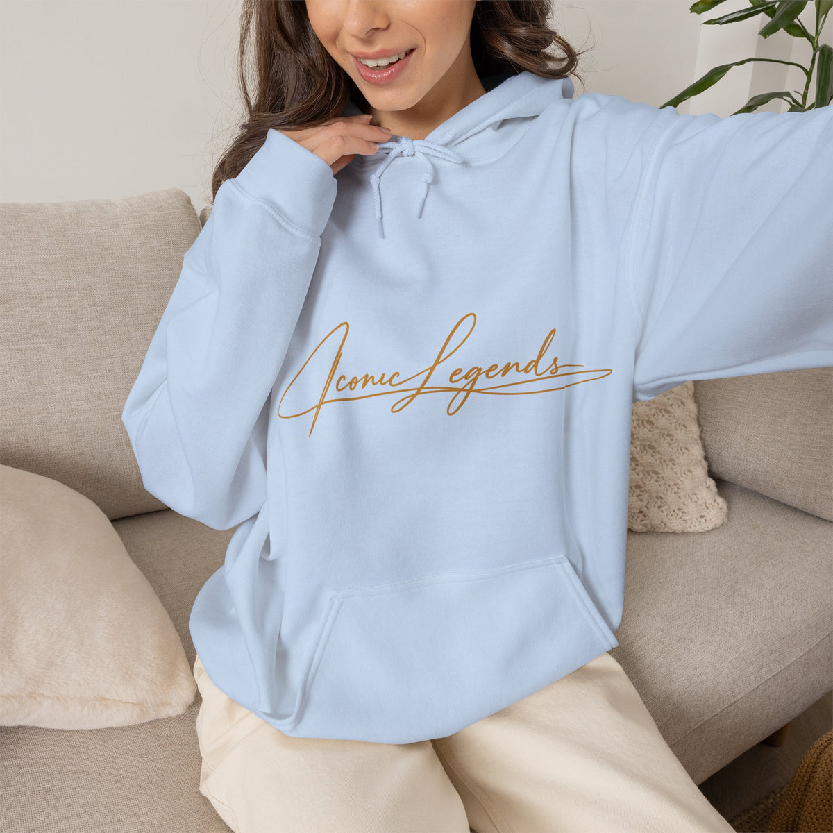 Iconic Legends Always Legends Inspirational Script Hoodie