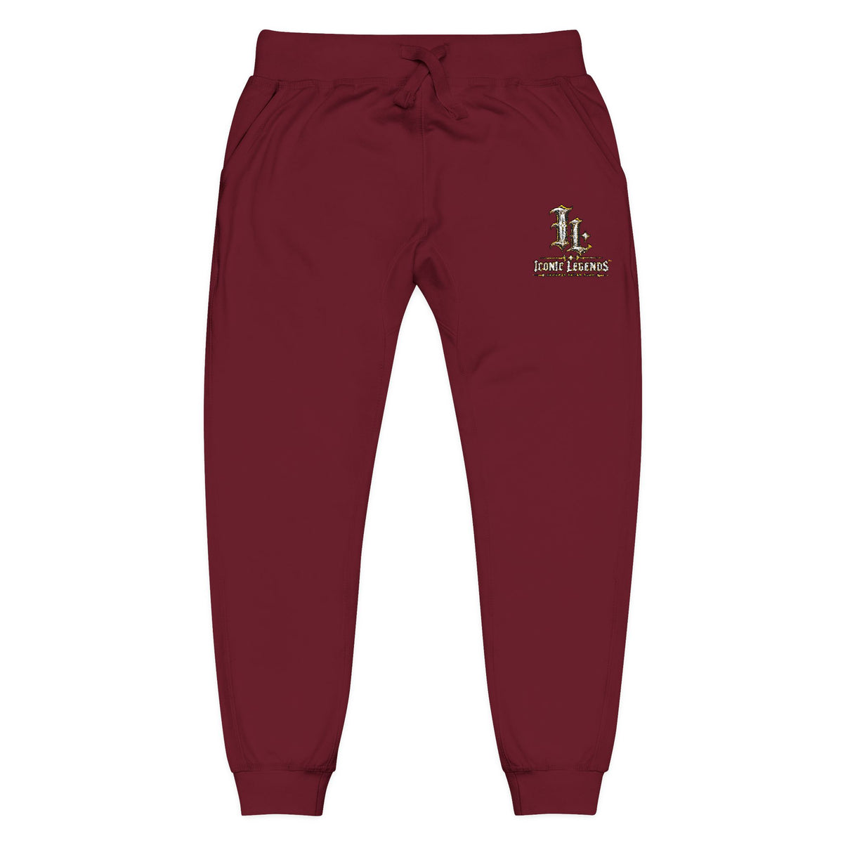 Iconic Legends Embroidered Cozy Sweatpants Vintage Floral Monogram