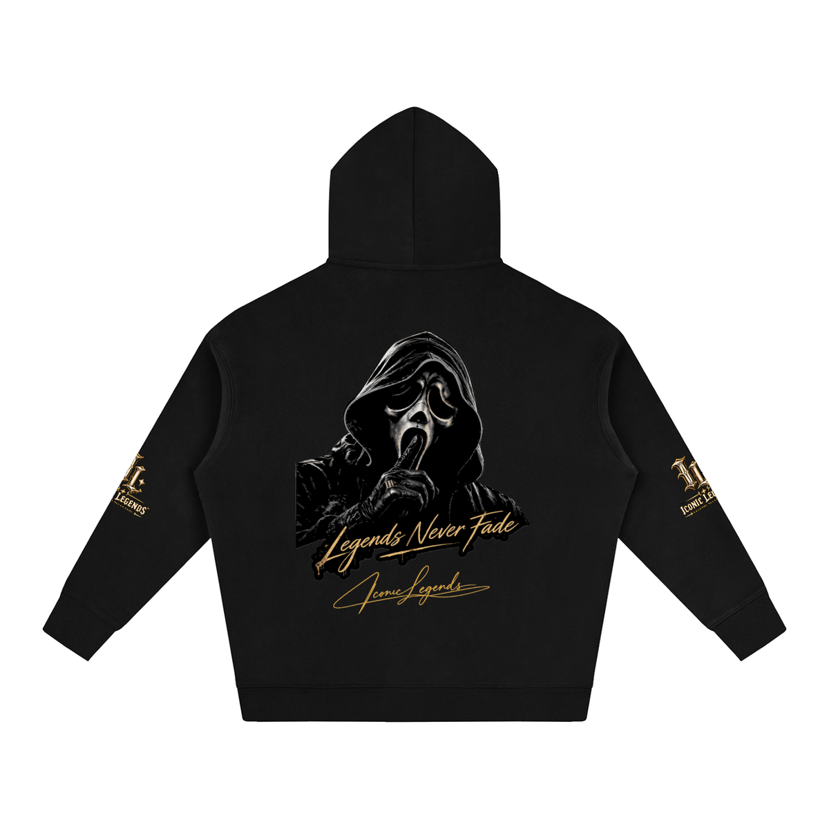 Iconic Legends - Oversized Ghostface Signature Fleeced Hoodie