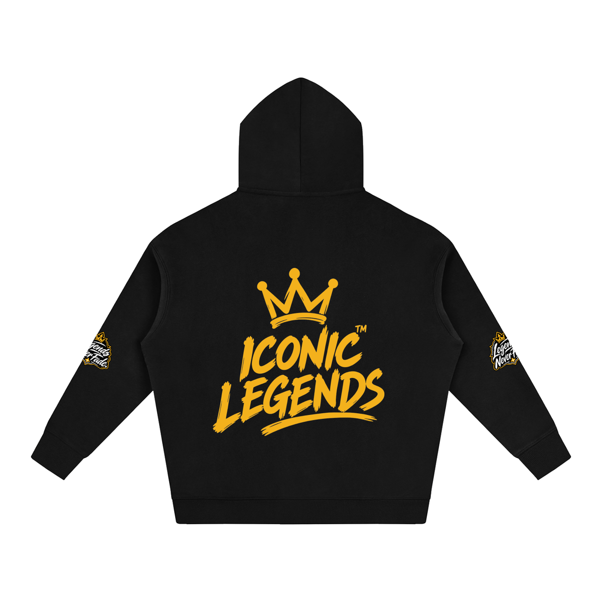 Iconic Legend - Oversize Fleeced Gold Crown Hoodie