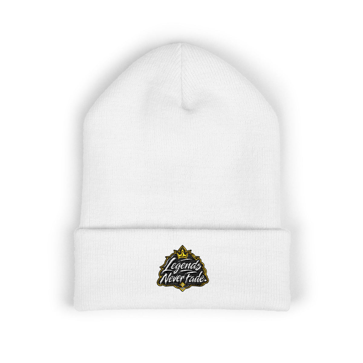 Iconic Legend Embroidered 'Choose Your Vibes' Classic Cuffed Beanie