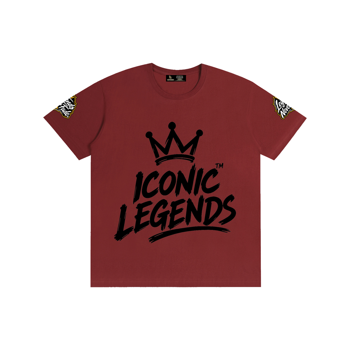 Iconic Legend - Pure Cotton Unisex Black Crown T-Shirt