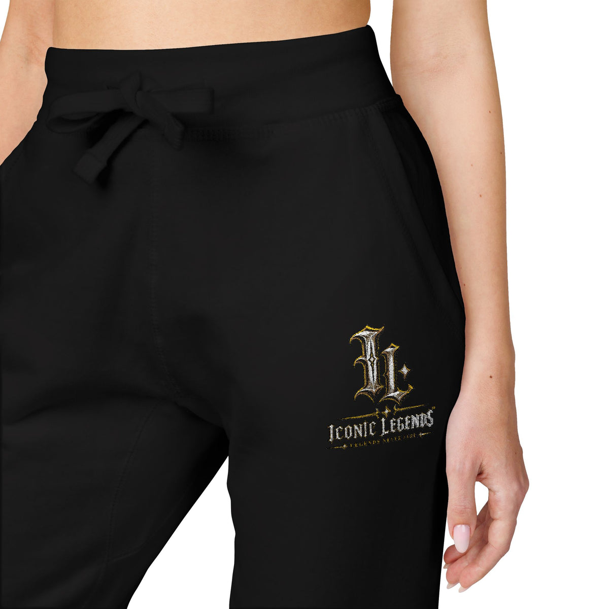 Iconic Legends Embroidered Cozy Sweatpants Vintage Floral Monogram