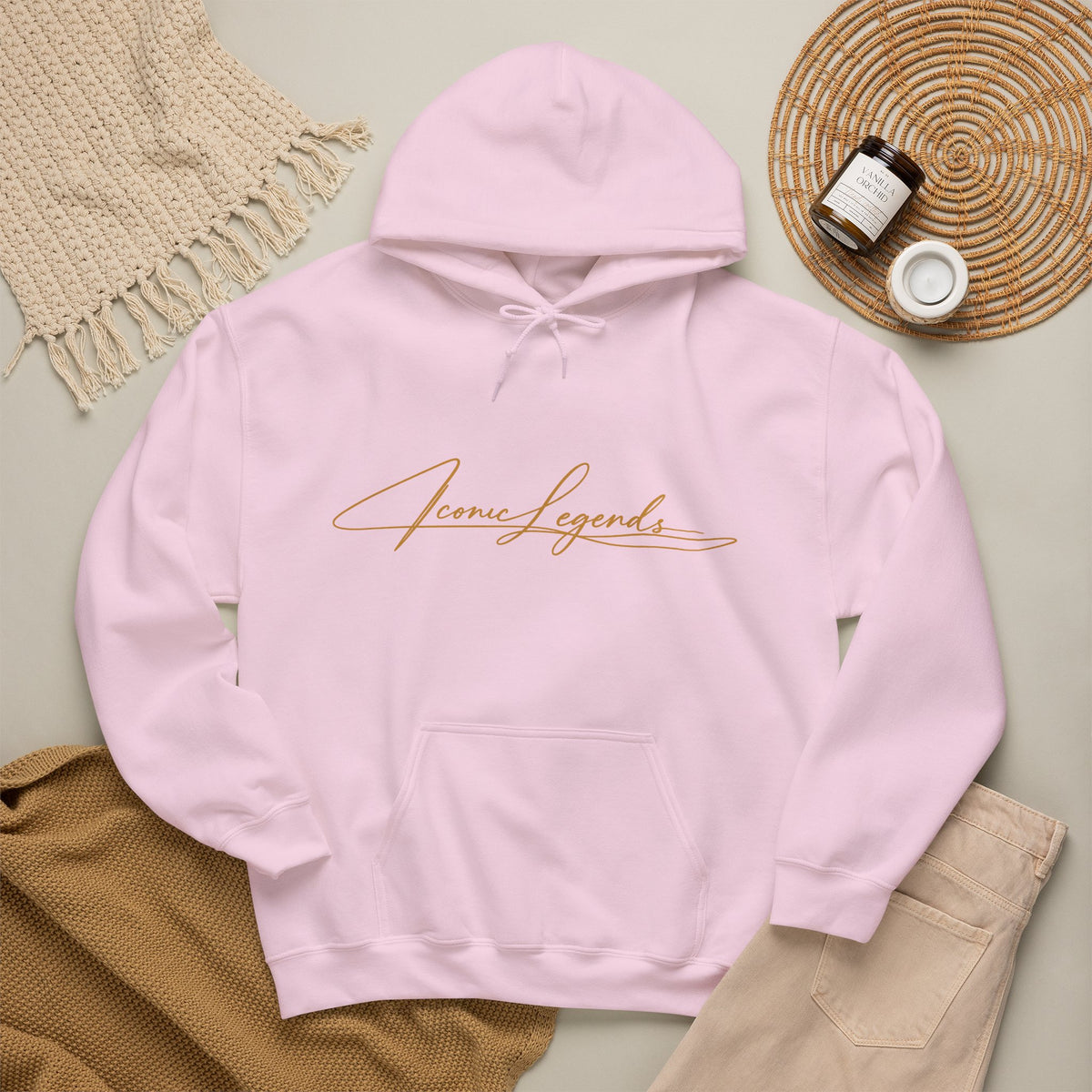 Iconic Legends Always Legends Inspirational Script Hoodie