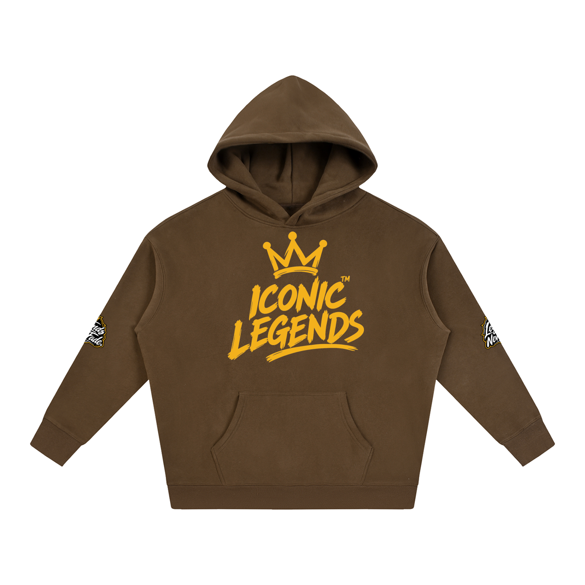 Iconic Legend - Oversize Fleeced Gold Crown Hoodie