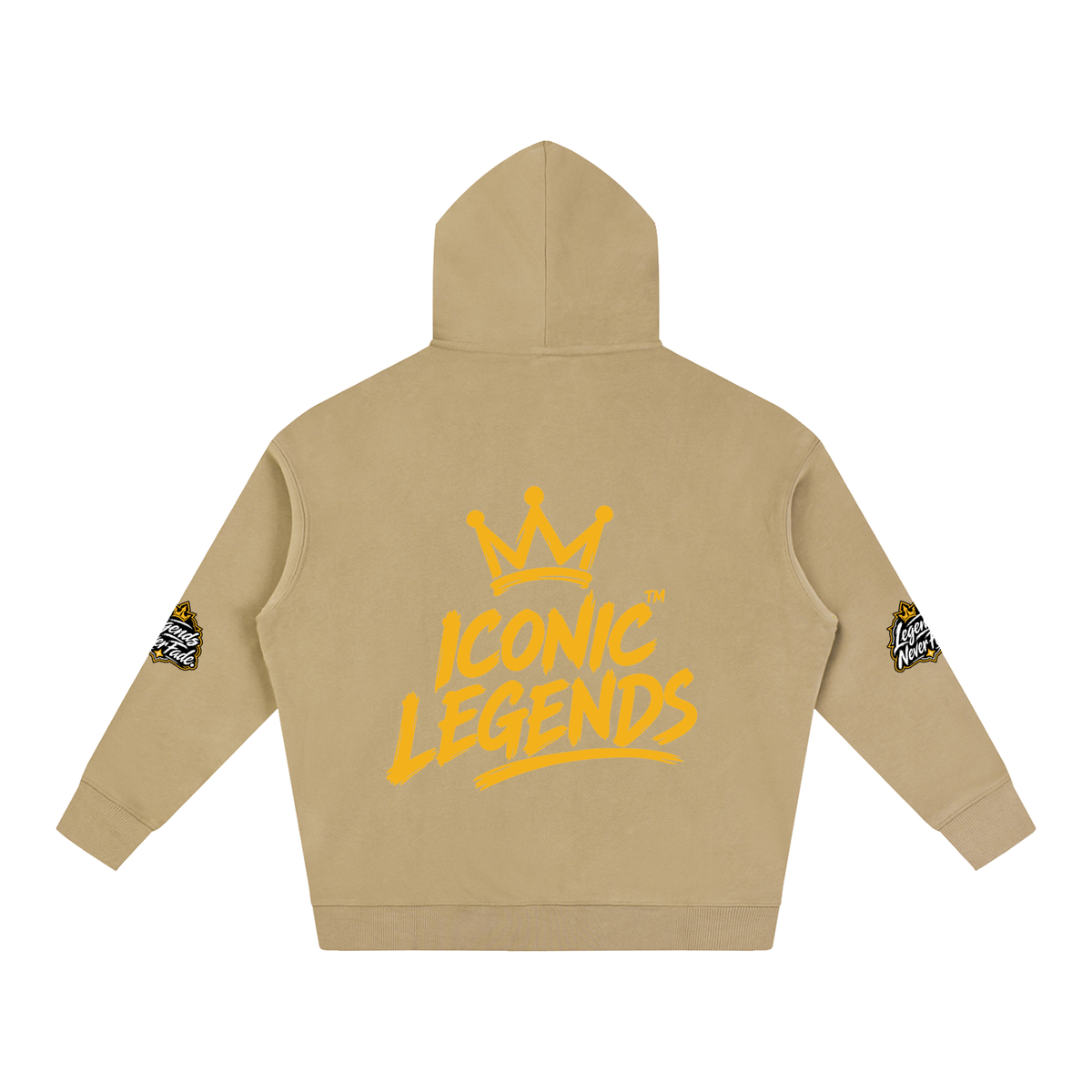 Iconic Legend - Oversize Fleeced Gold Crown Hoodie