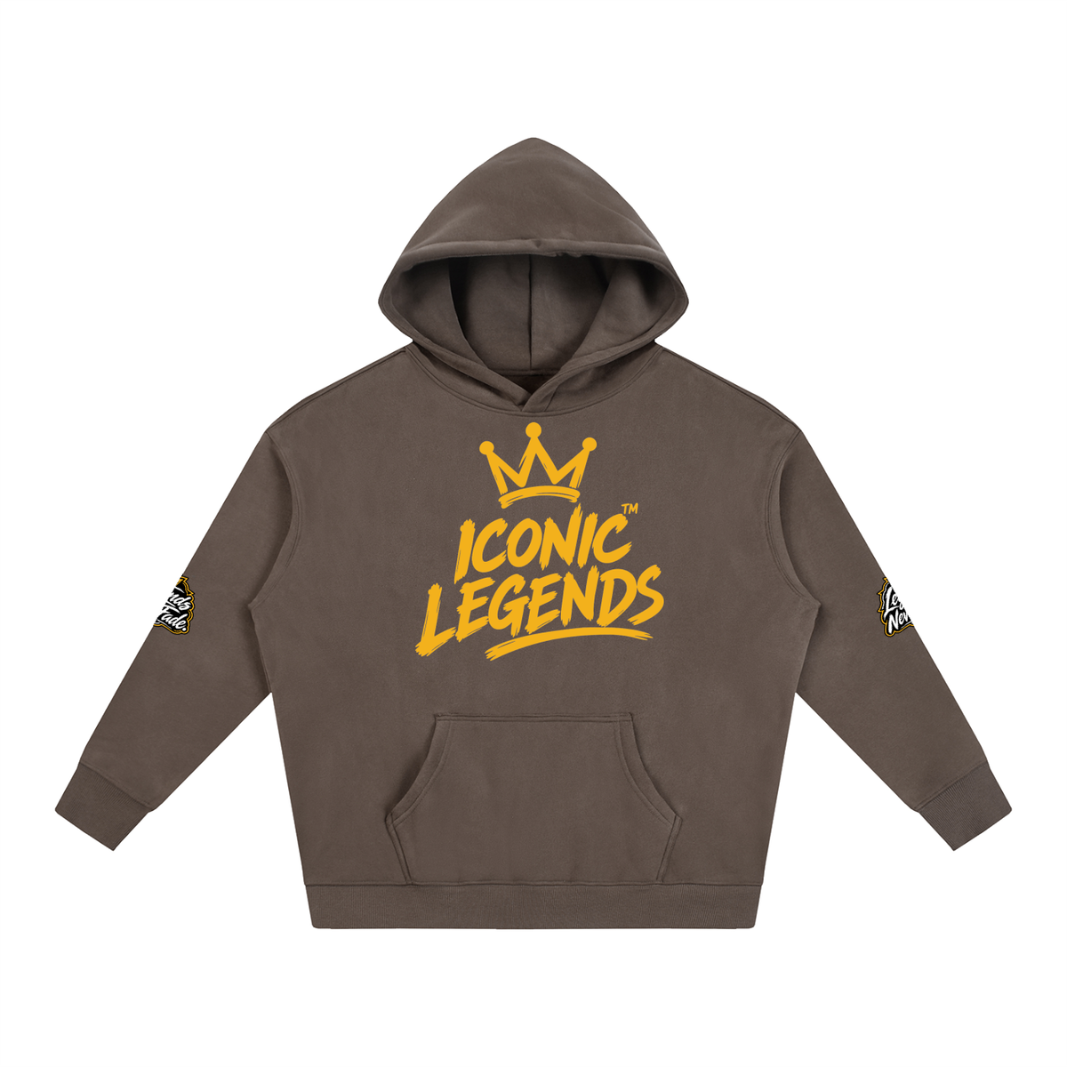 Iconic Legend - Oversize Fleeced Gold Crown Hoodie