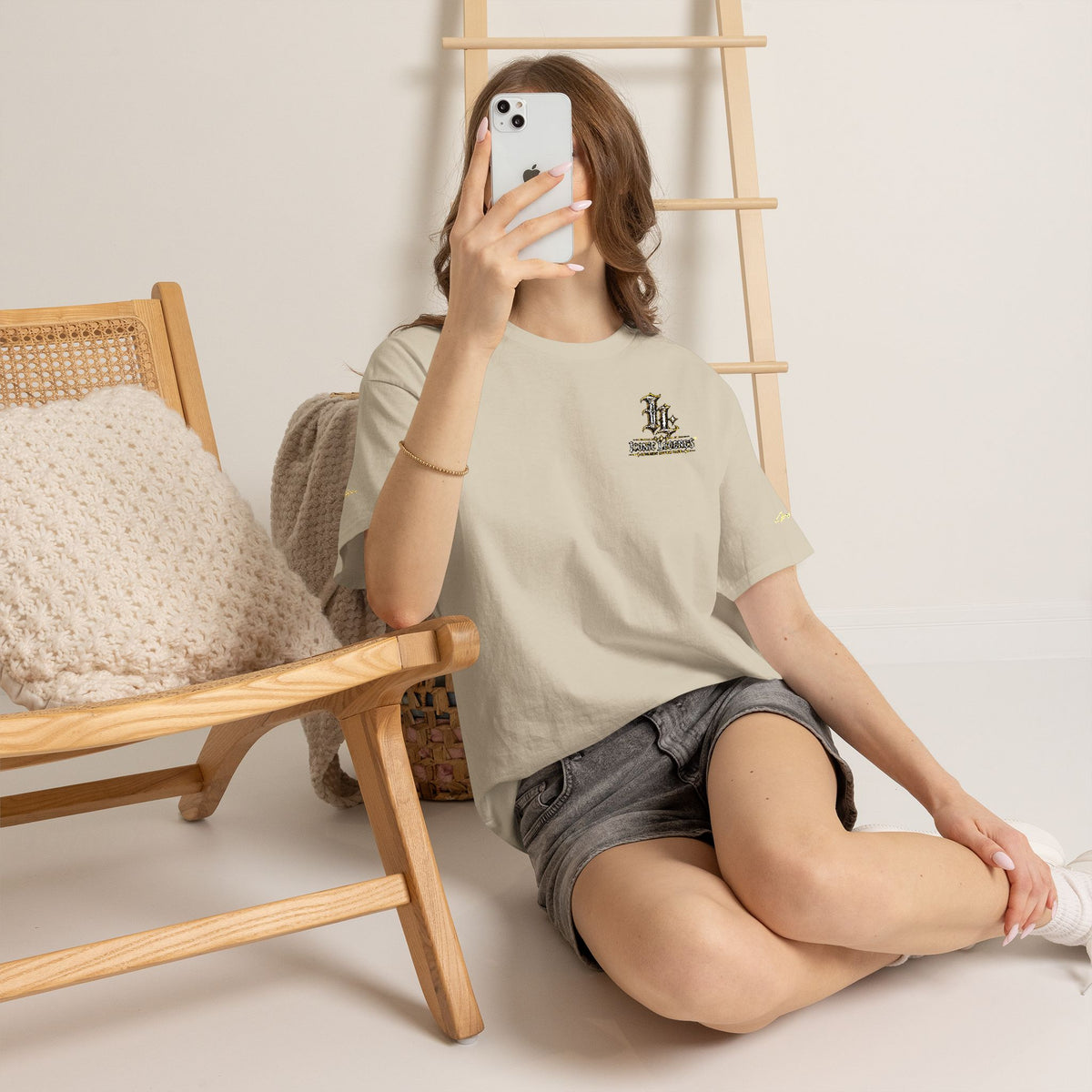Iconic Legends Gold Signature Tee — Embroidered Premium Cotton T-Shirt