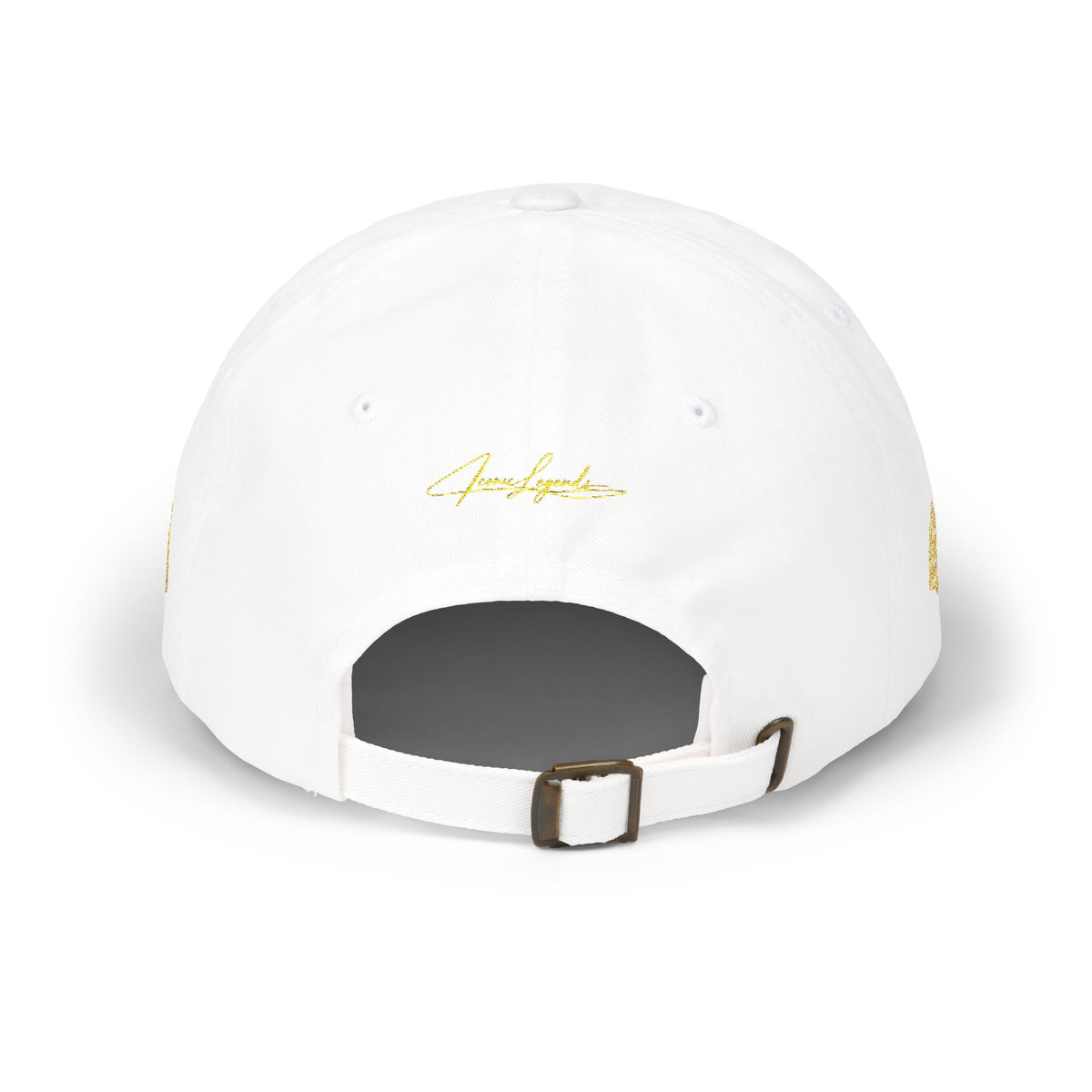 Iconic Legends Gold Script Classic Dad Cap — Embroidered Signature Baseball Hat