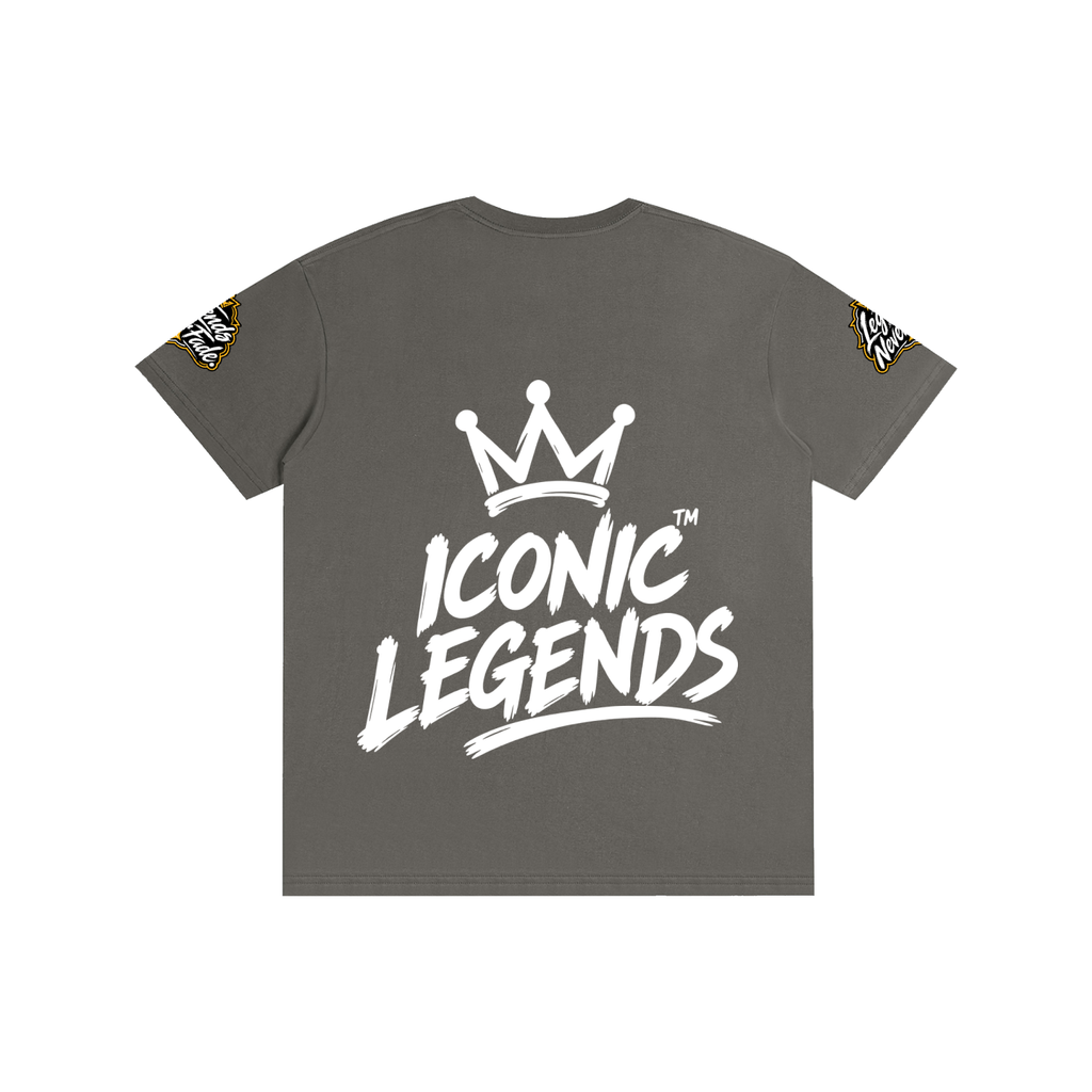 Iconic Legends- Pure Cotton Unisex White Crown T-Shirt