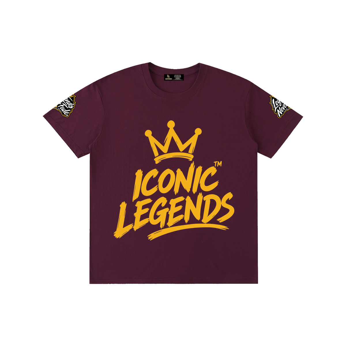 Iconic Legends - Pure Cotton Unisex Gold Crown T-Shirt